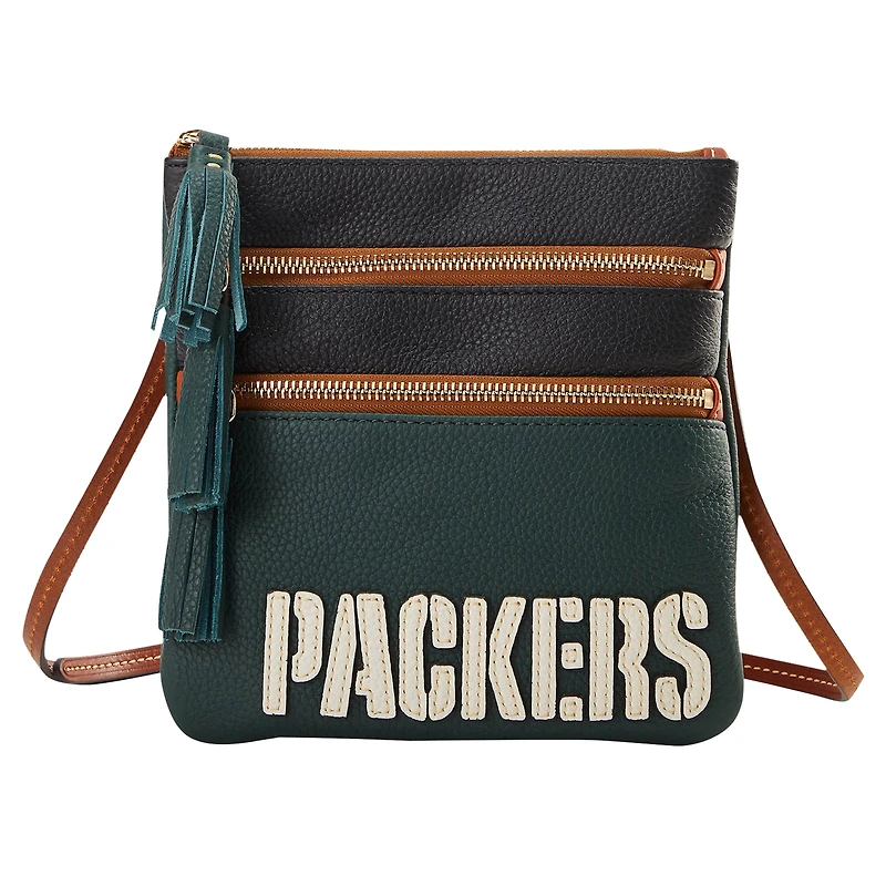 Dooney & Bourke Green Bay Packers Infield Triple Zip Crossbody Purse