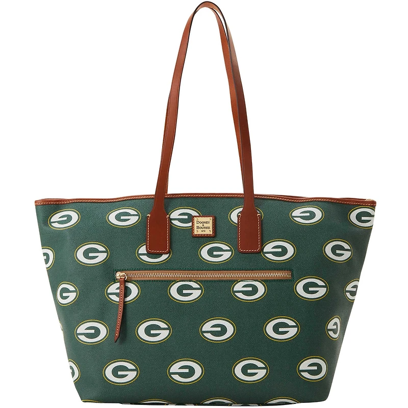 Dooney & Bourke Green Bay Packers Sporty Monogram Grand sac fourre-tout zippé