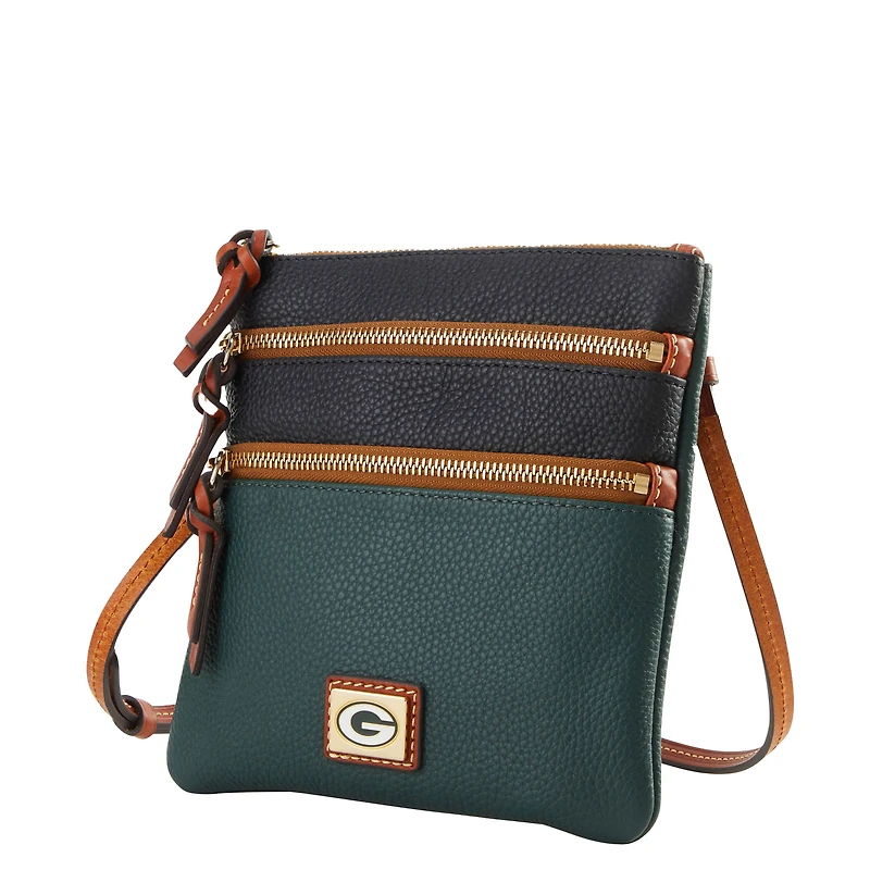 Dooney & Bourke Green Bay Packers Team Logo Halftime Triple Zip Crossbody Bag