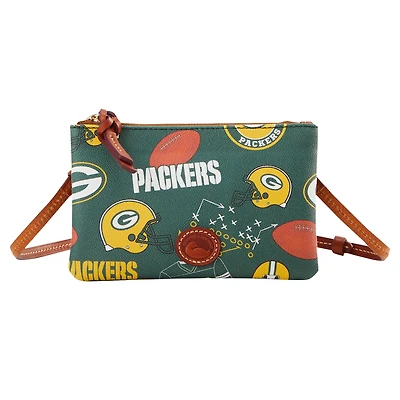 Dooney & Bourke Green Bay Packers Sac à main à bandoulière avec fermeture éclair sur le dessus