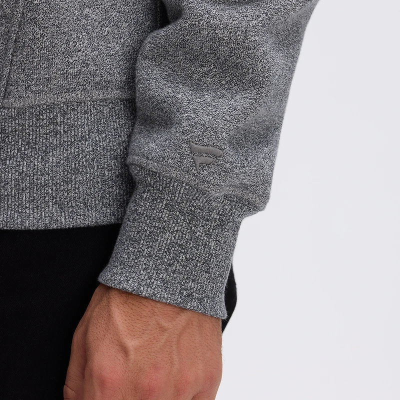 Fanatics Athletic Heather Gray Green Bay Packers IconicFleece Letterman Hoodie