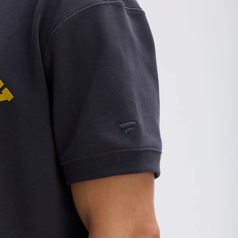 Fanatics Black Green Bay Packers IconicFleece Short Sleeve Sweatshirt