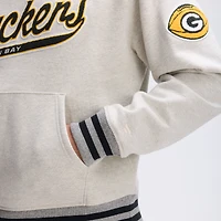 Fanatics Oatmeal Green Bay Packers IconicFleece Tipped Hoodie