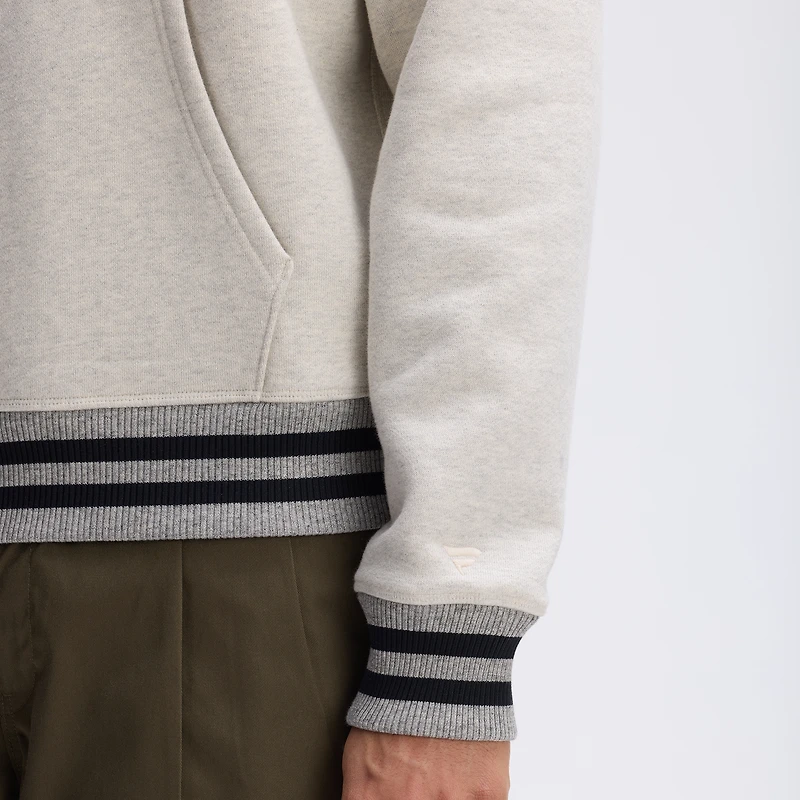 Fanatics Oatmeal Green Bay Packers IconicFleece Tipped Hoodie