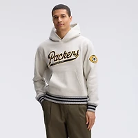 Fanatics Oatmeal Green Bay Packers IconicFleece Tipped Hoodie