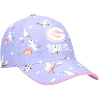 Casquette ajustable Clean Up Unicorn Green Bay Packers pour fille préscolaire '47