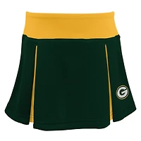 Ensemble de pom-pom girl deux pièces avec bloomers pour filles Green Bay Packers Spirit Cheer
