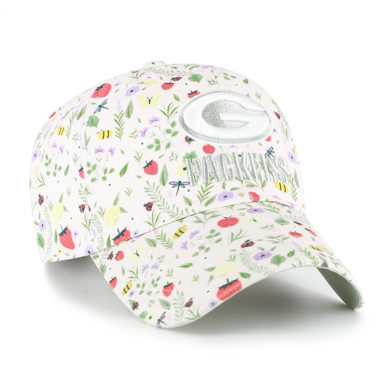 Girls Youth '47 Light Pink Green Bay Packers Posey Clean Up Adjustable Hat