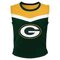 Ensemble de pom-pom girl Green Bay Packers Spirit deux pièces pour jeunes filles