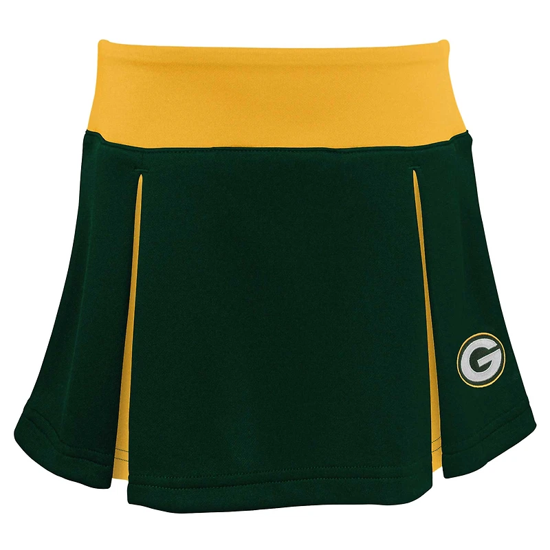 Girls Youth Green Bay Packers Spirit Two-Piece Cheerleader Set