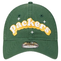 Casquette ajustable New Era Green Green Bay Packers Cheer 9TWENTY pour jeunes filles