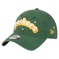 Casquette ajustable New Era Green Green Bay Packers Cheer 9TWENTY pour jeunes filles