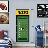 Green Bay Packers - Tableau de croissance des décalcomanies repositionnables sur le terrain 24 `` x 60 ''