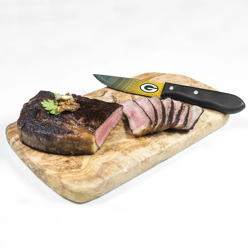 Ensemble de 4 couteaux à steak en acier inoxydable Green Bay Packers