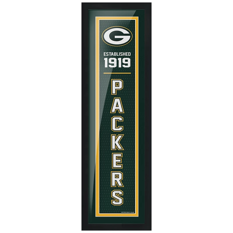Green Bay Packers - 6'' x 22'' Art encadré établi