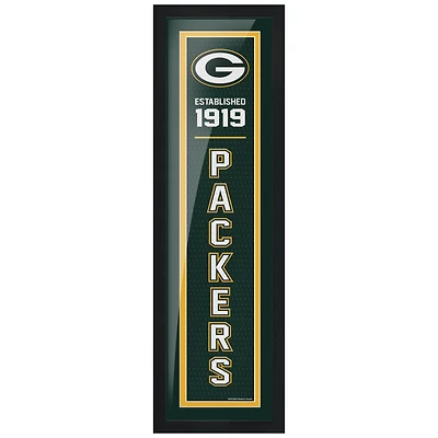 Green Bay Packers - 6'' x 22'' Art encadré établi