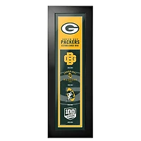 Packers de Green Bay - 6'' x 22'' Logos to History Art encadré