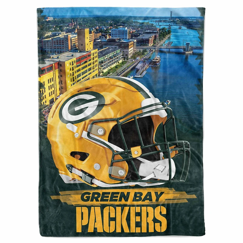 Couverture de croquis de la ville des Packers de Green Bay 66" x 90"