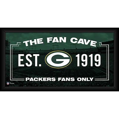 Packers de Green Bay Encadré 10" x 20" Fan Cave Collage