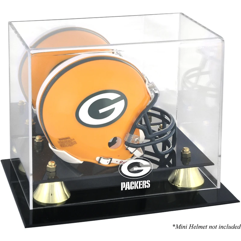 Vitrine de présentation du mini casque Golden Classic des Packers de Green Bay
