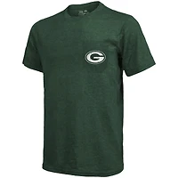 Green Bay Packers Majestic Threads Tri-Blend Pocket T-Shirt - Heathered
