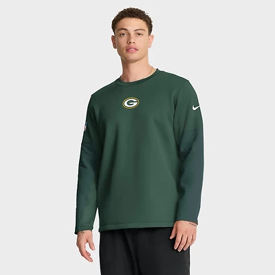 T-shirt Nike Sideline Coach Therma-FIT à manches longues des Packers de Green Bay - Vert