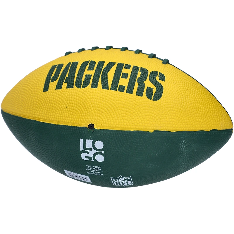 Ballon de football junior avec logo Pinwheel des Packers de Green Bay