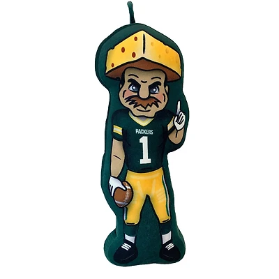 Oreiller en peluche mascotte des Packers de Green Bay
