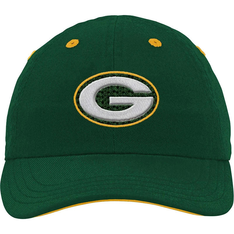 Casquette souple Green Green Bay Packers Team Slouch Flex pour bébé