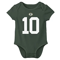 Infant Nike Jordan Love Green Bay Packers  Player Name & Number Bodysuit