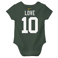 Infant Nike Jordan Love Green Bay Packers  Player Name & Number Bodysuit