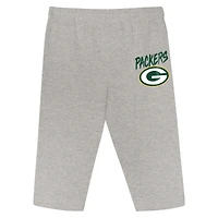 Infant Outerstuff Green/Gold Green Bay Packers Double Down Bodysuits and Pants 3-Piece Set