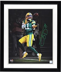 Jayden Reed Green Bay Packers Autographed 16" x 20" Touchdown Catch vs. Detroit Lions Spotlight Photograph