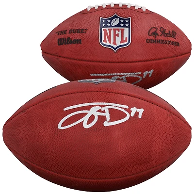 Ballon de football américain Duke en couleur autographié par Jayden Reed (Green Bay Packers)