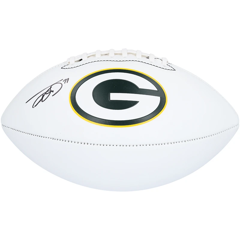 Jayden Reed Green Bay Packers Autographed Franklin White Panel Football