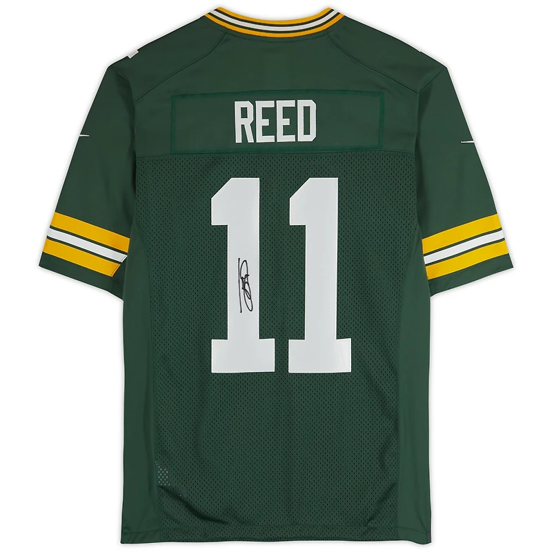 Jayden Reed Green Bay Packers Autographed Green Nike Limited Jersey