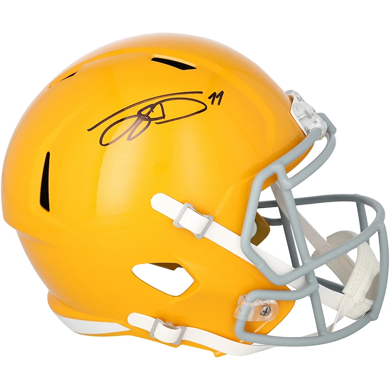 Jayden Reed Green Bay Packers Autographed Riddell 1950 Throwback Speed Replica Helmet