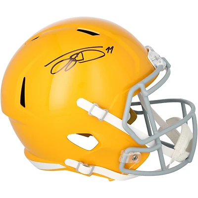 Jayden Reed Green Bay Packers Autographed Riddell 1950 Throwback Speed Replica Helmet
