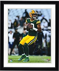 Jordan Love Green Bay Packers Autographed 16'' x 20'' Vertical Dropback Photograph
