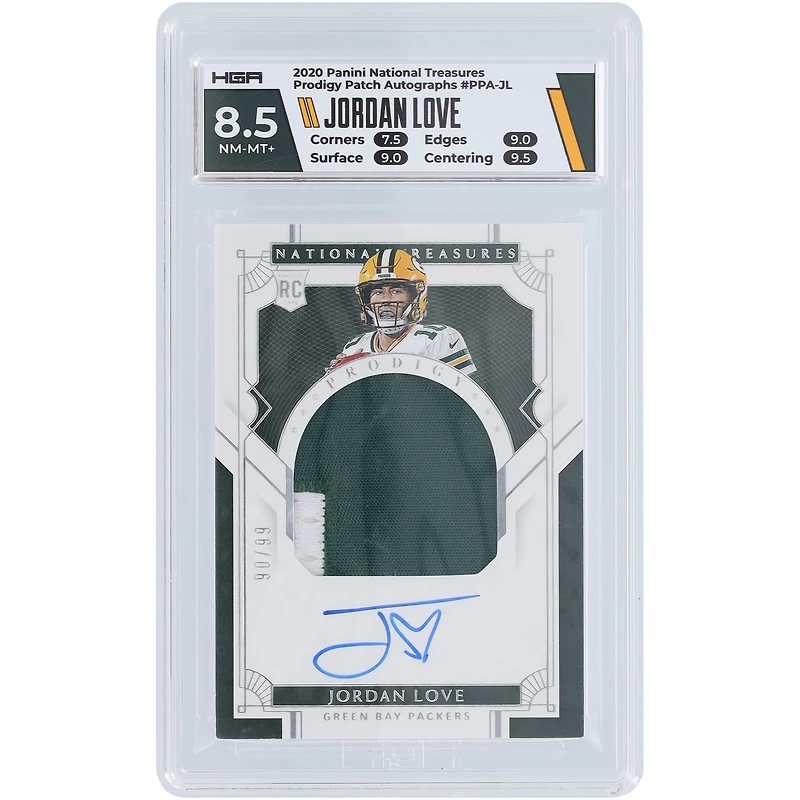 Jordan Love Green Bay Packers Autographed 2020 Panini National Treasures Prodigy RPA #PPA-JL #90/99 HGA Authenticated 8.5/10 Rookie Card