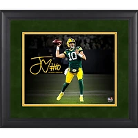 Jordan Love Green Bay Packers Facsimile Signature Framed 11" x 14" Spotlight Photograph