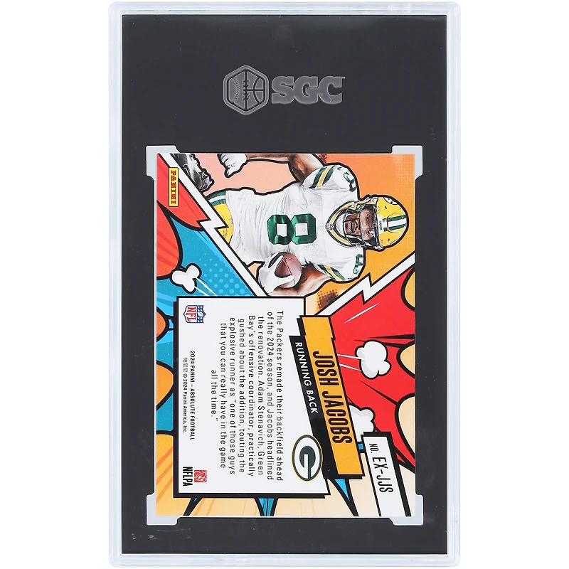 Josh Jacobs Green Bay Packers 2024 Panini Absolute Explosive #EX-JJS SGC Carte authentifiée 10