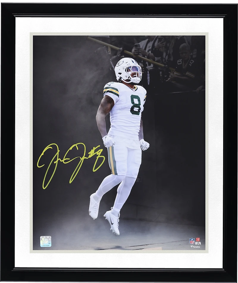 Josh Jacobs Green Bay Packers Autographed 16" x 20" Smoke Entrance Spotlight Photograph