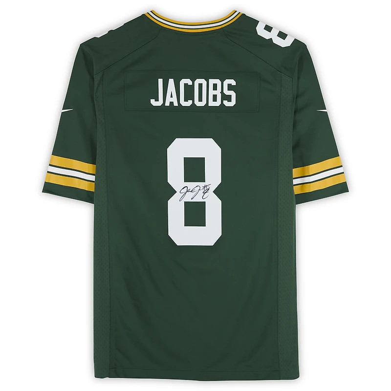 Josh Jacobs Green Bay Packers Autographed Green Nike Game Jersey