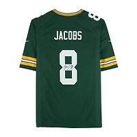 Maillot de match vert Nike autographié par Josh Jacobs des Green Bay Packers