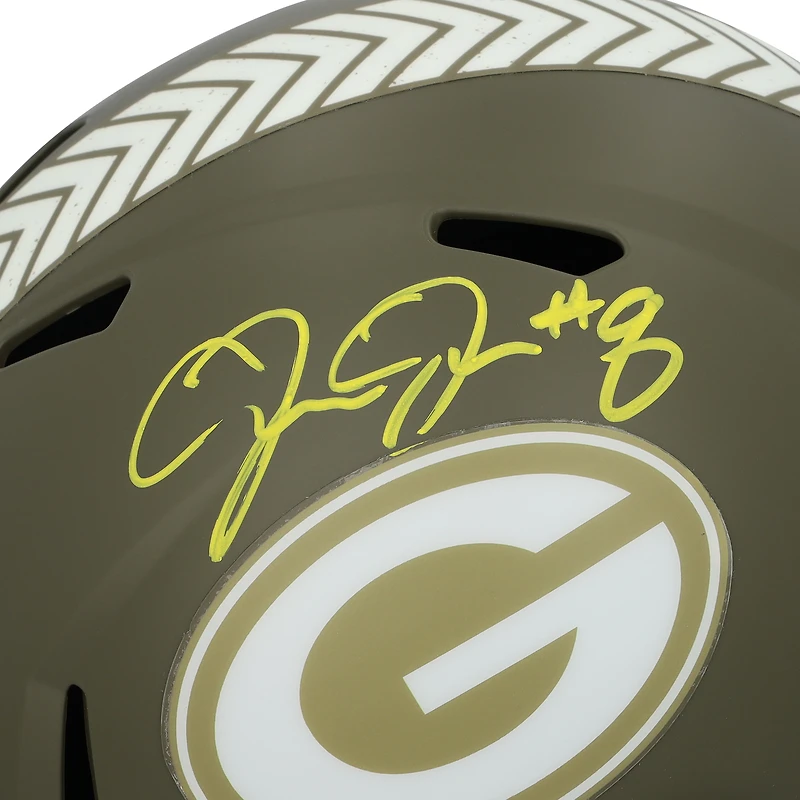 Réplique du casque Riddell Salute to Service autographié par Josh Jacobs des Green Bay Packers