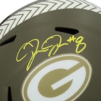 Réplique du casque Riddell Salute to Service autographié par Josh Jacobs des Green Bay Packers