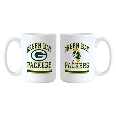 Ensemble de tasses Logo Brands Green Bay Packers 15 oz (44 cl) : actuelles et rétro