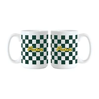 Lot de 2 tasses à logo à carreaux de 15 oz des Packers de Green Bay