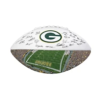Ballon de football américain autographié Logo Brands Green Bay Packers 2025